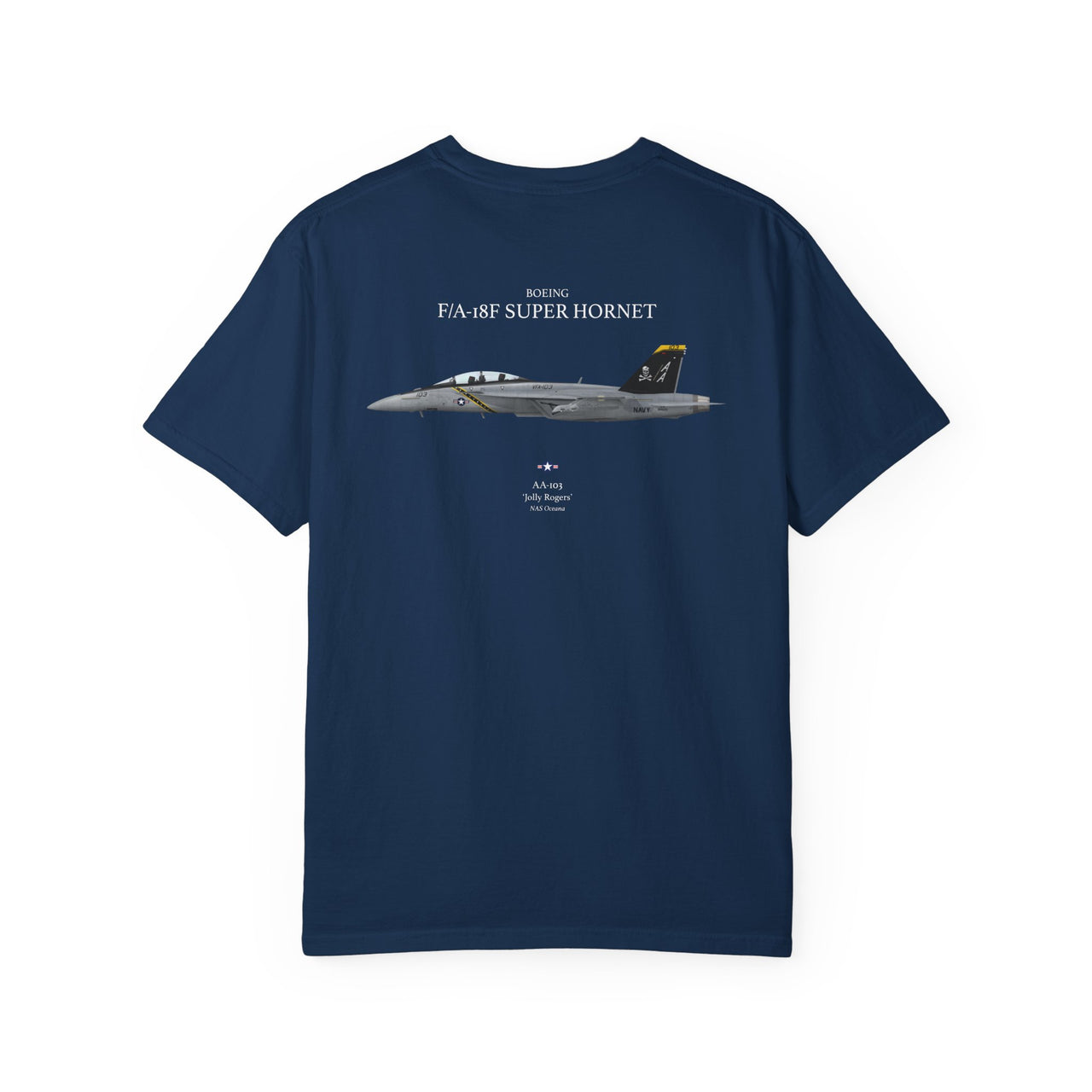 F/A-18F Super Hornet 'Jolly Rogers' - T-shirt printed on back