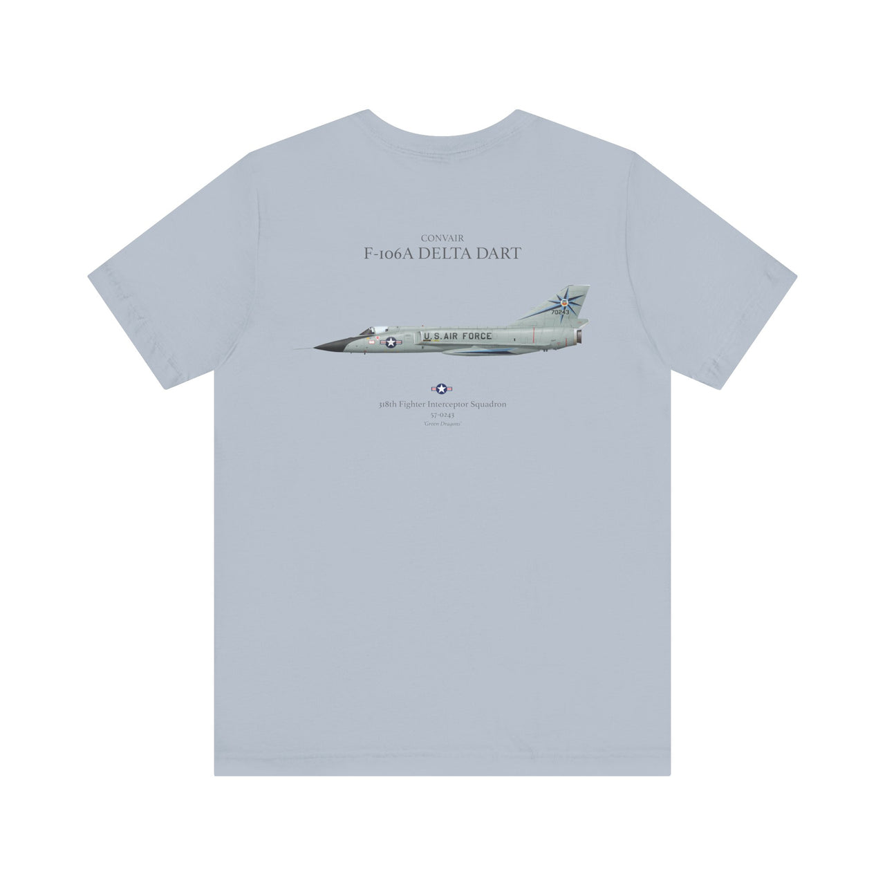 F-106A Delta Dart - T-shirt printed on back