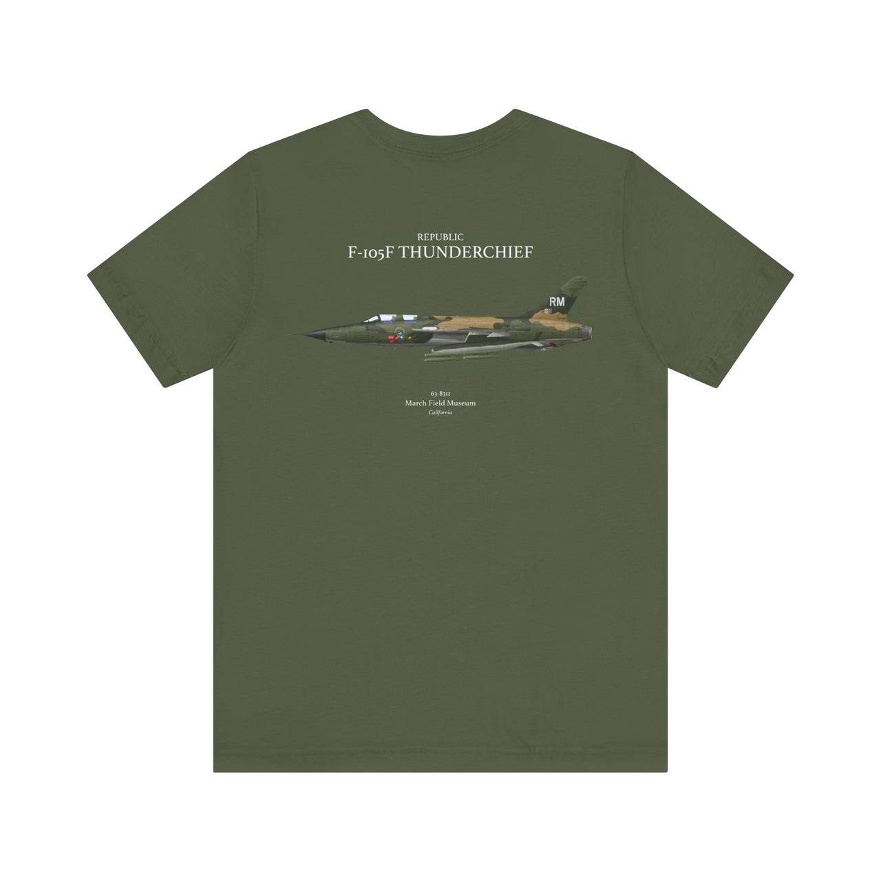 F-105 F Thunderchief - T-shirt printed on back