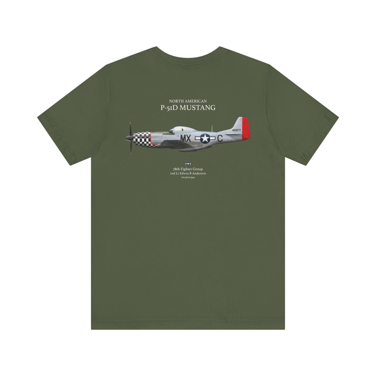 P-51D Mustang 78th FG - T-shirt printed on back