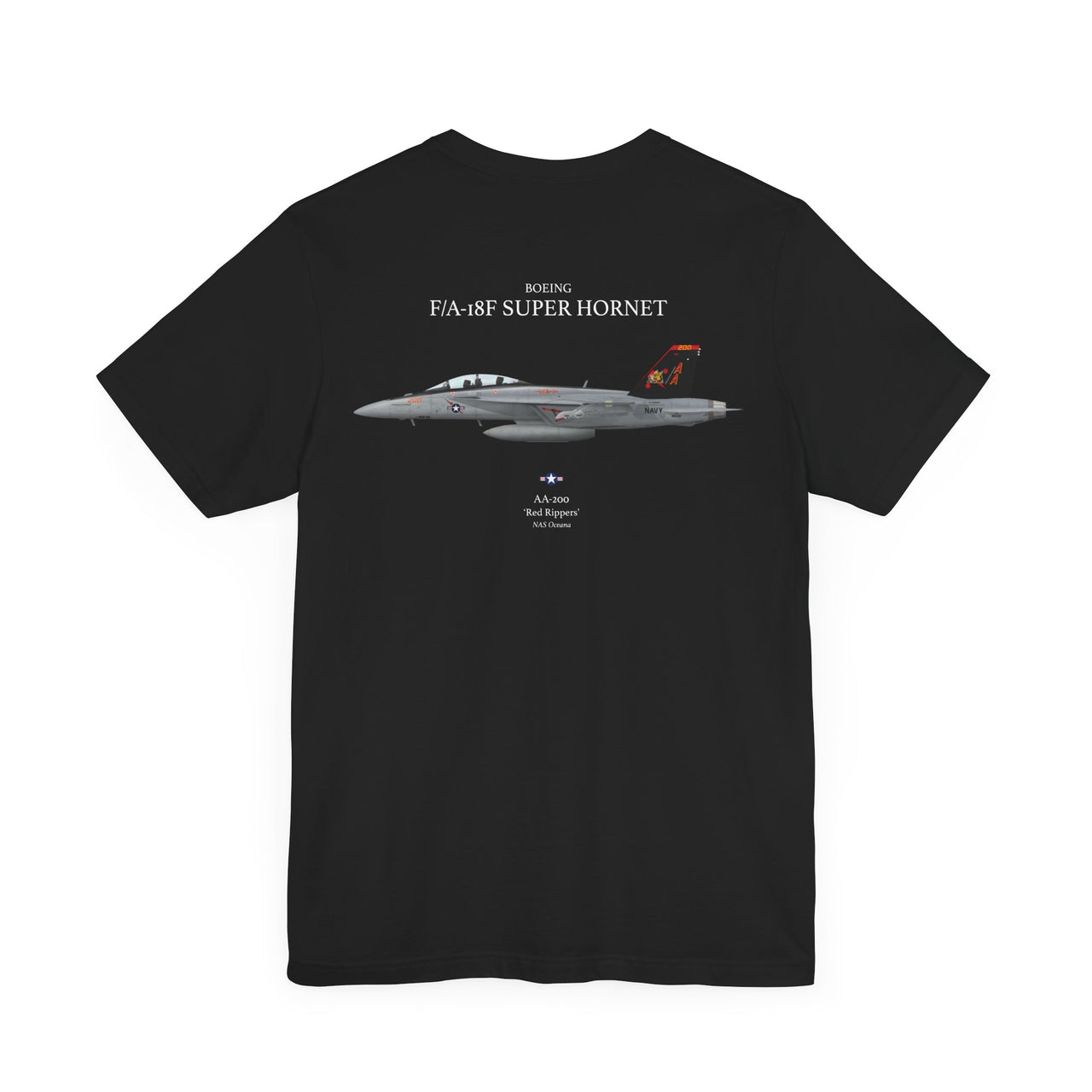 F/A-18F Super Hornet 'Red Rippers' - T-shirt printed on back