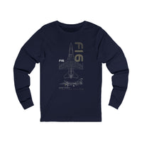 Thumbnail for F-16 Fighting Falcon - Long Sleeve Tee