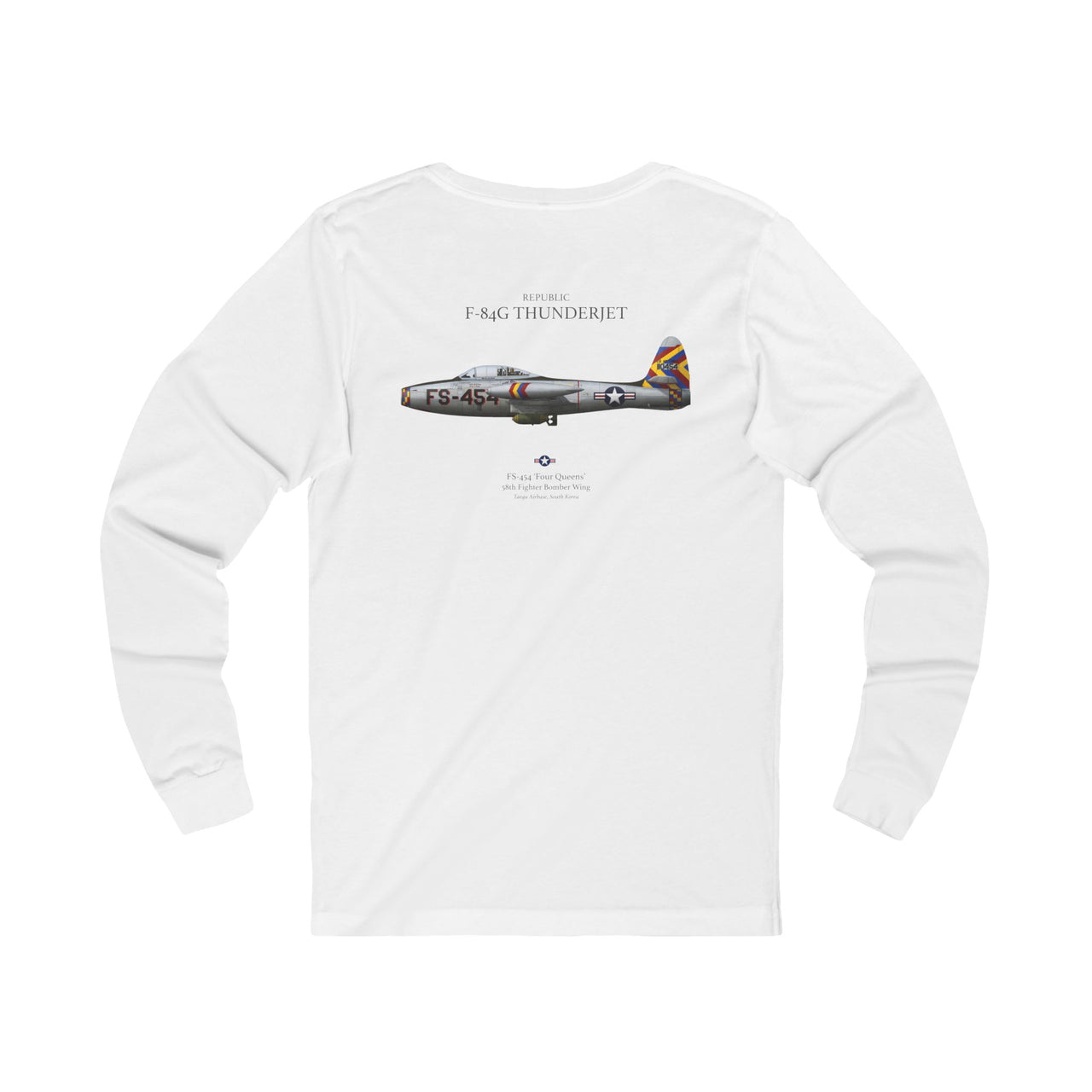 F-84G Thunderjet - Long-Sleeve T-shirt printed on back
