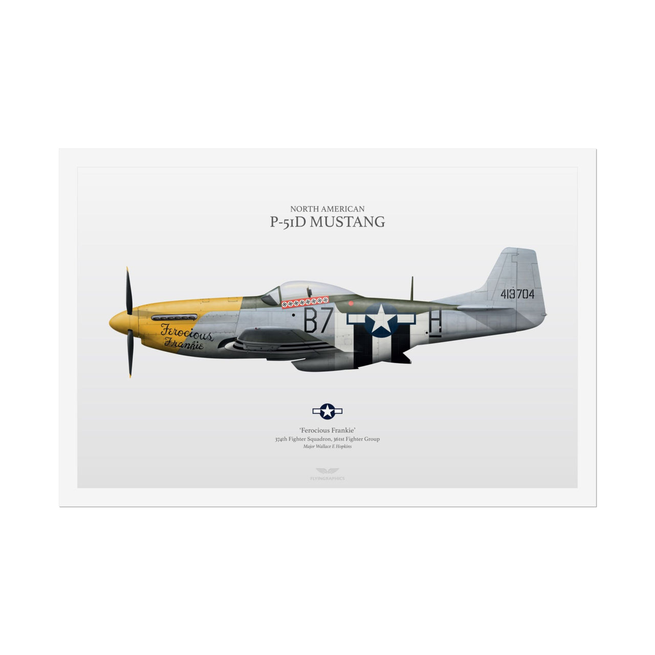 P-51D Mustang  -  Rolled Poster