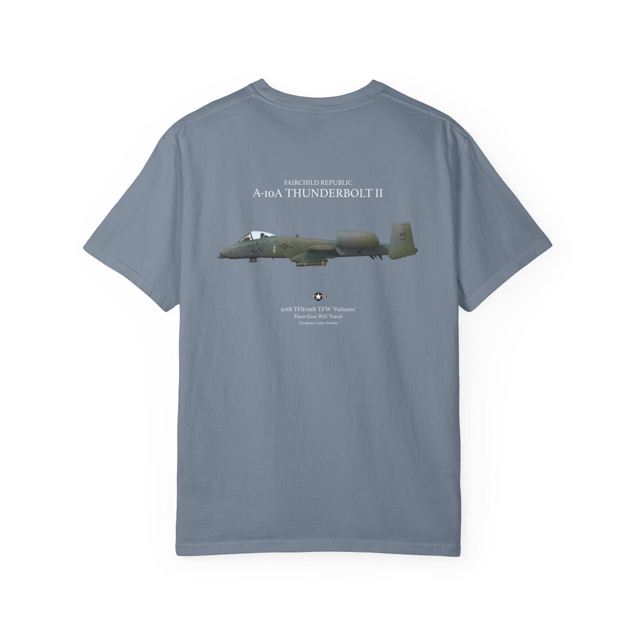 A-10A Thunderbolt II - T-shirt printed on back