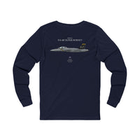 Thumbnail for F/A-18F Super Hornet 'Jolly Rogers' - Long-Sleeve T-shirt printed on back