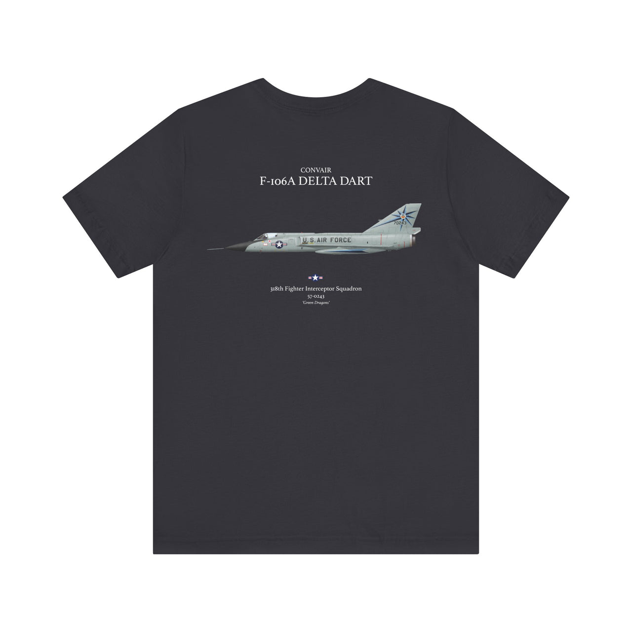 F-106A Delta Dart - T-shirt printed on back