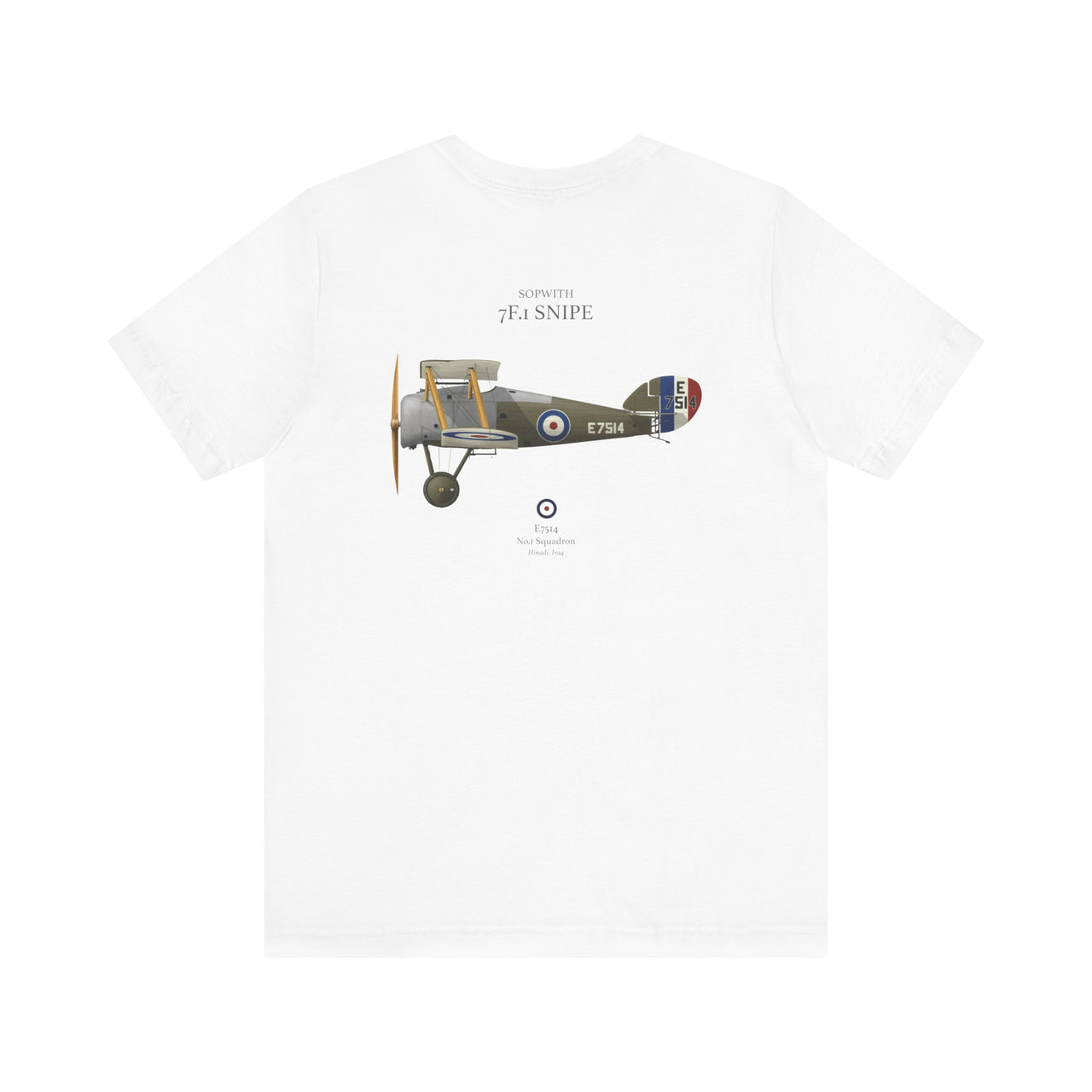 Sopwith 7F.1 Snipe - T-shirt printed on back