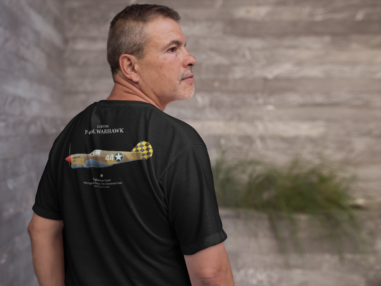 P-40L Warhawk - T-shirt printed on back
