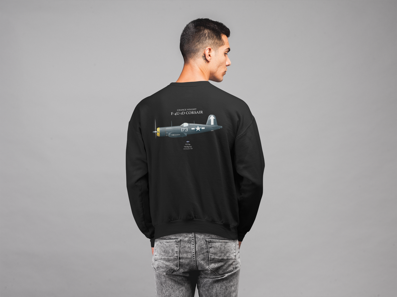F-4U-ID Corsair - Sweat shirt printed on back