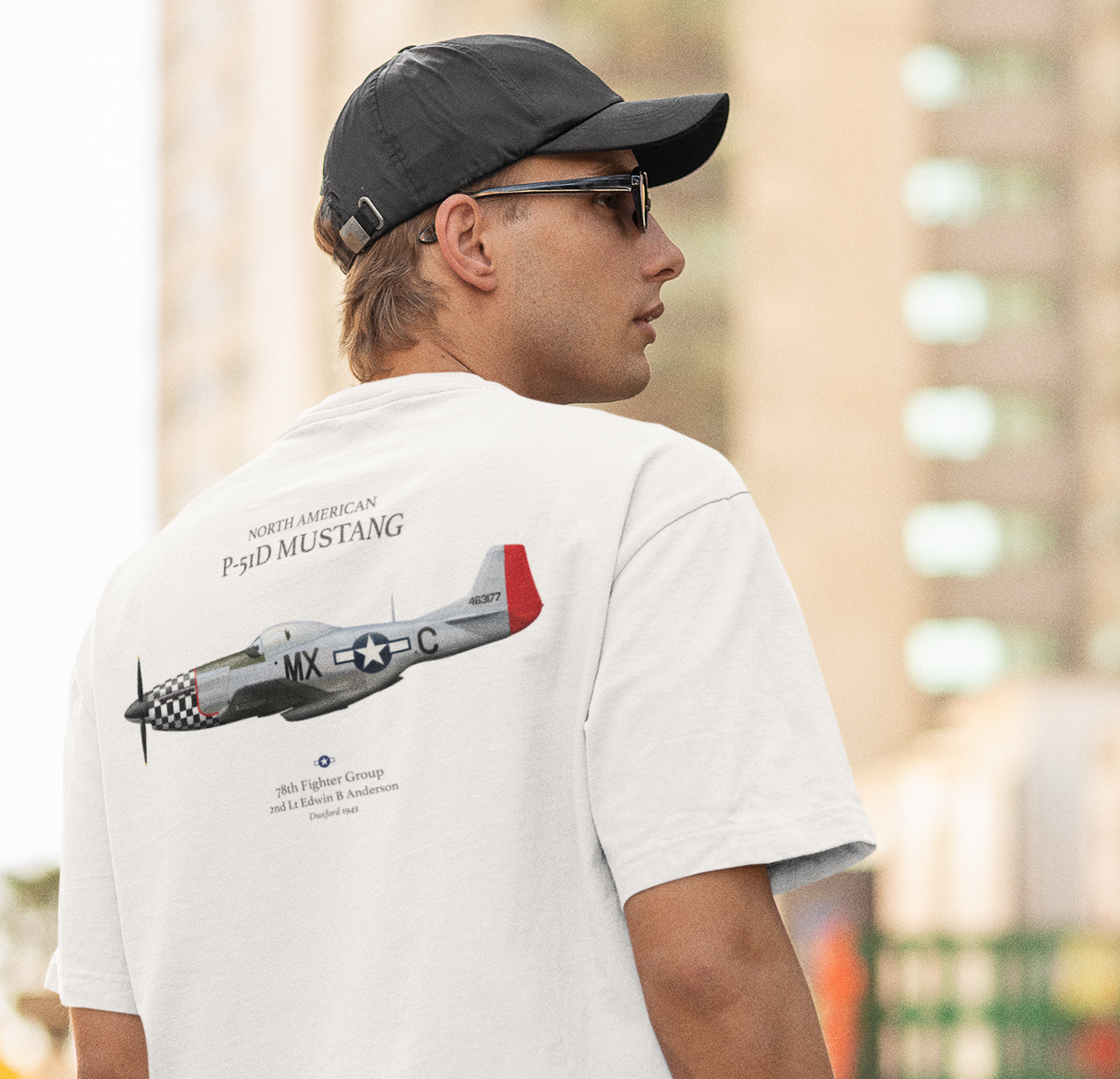 P-51D Mustang 78th FG - T-shirt printed on back