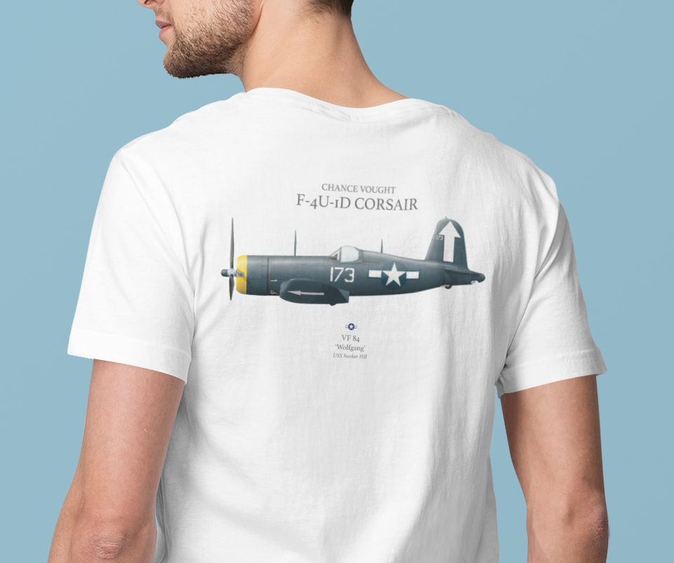 F4U-ID Corsair - T-shirt printed on back