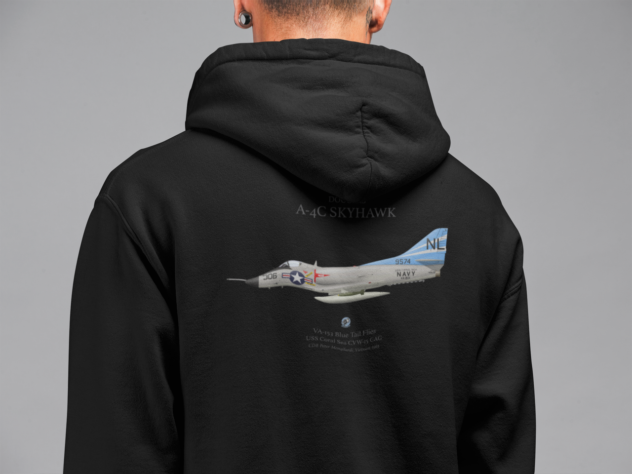 A-4C Skyhawk - Hoodie printed on back